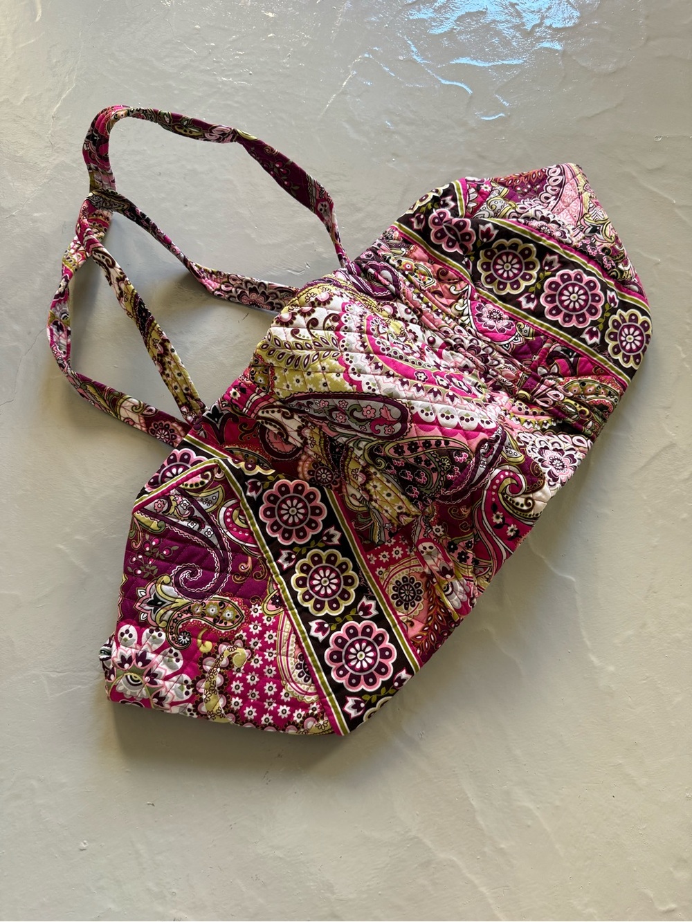 Vera Bradley Large Duffle Bag in Very Berry Paisley - Picture 3 of 5